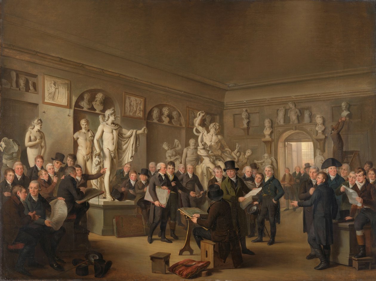Skulpturgalleriet til Felix Meritis Society av Adriaan de Lelie