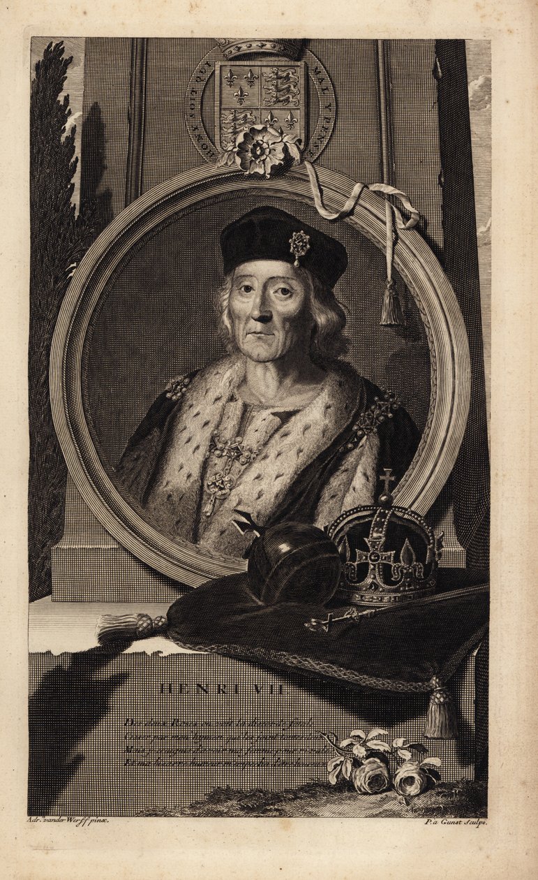 Henrik VII (1457-1509) (gravering) av Adriaan van der (after) Werff