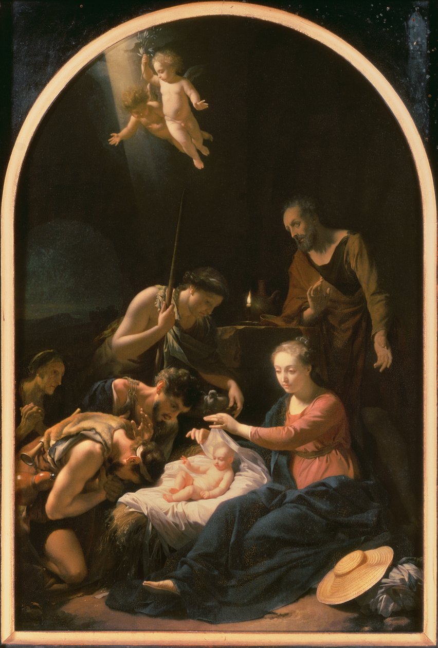 Tilbedelse av hyrdene, 1703 av Adriaan van der Werff