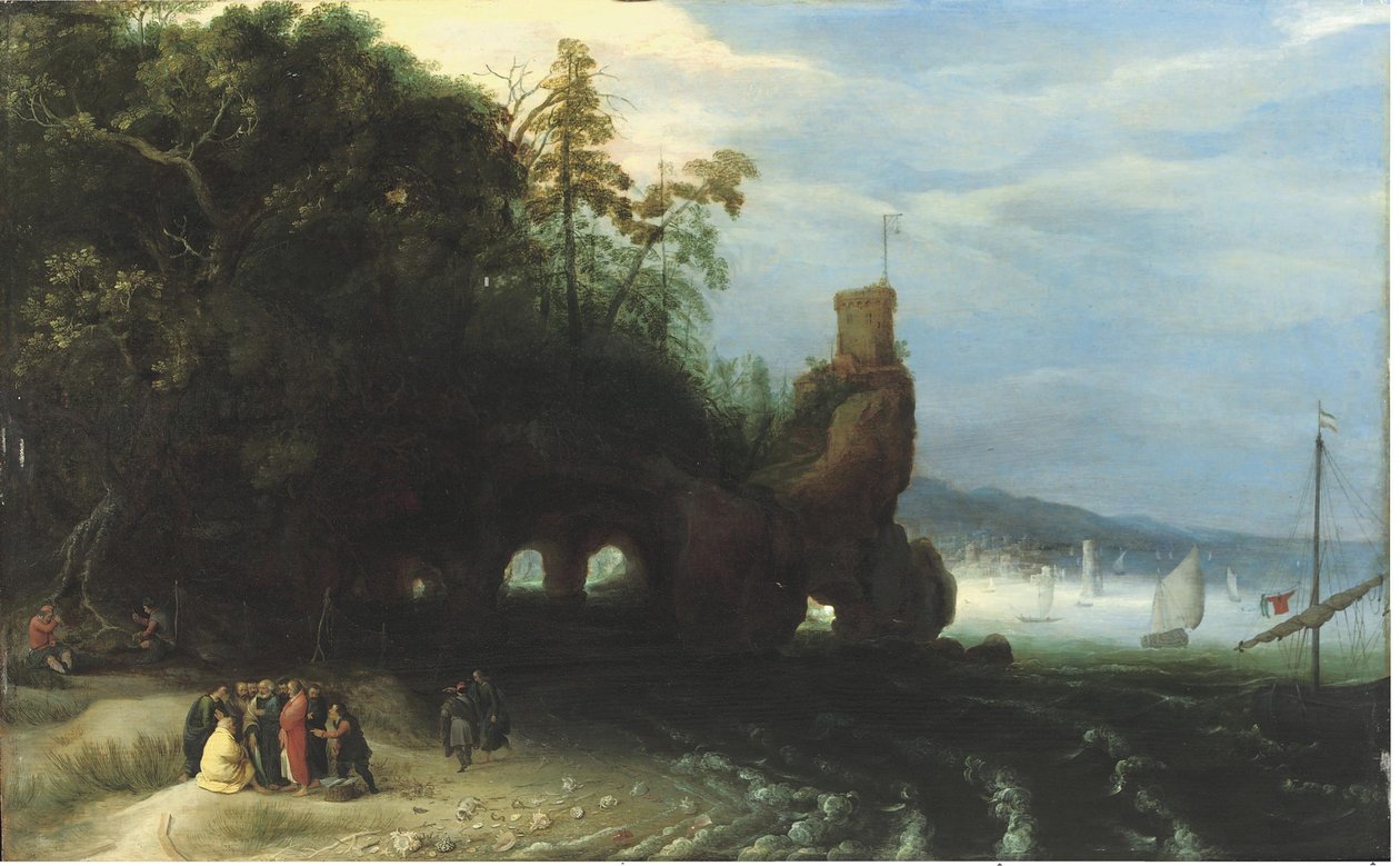 Kristus forkynner ved Galilea -sjøen av Adriaen van Stalbemt