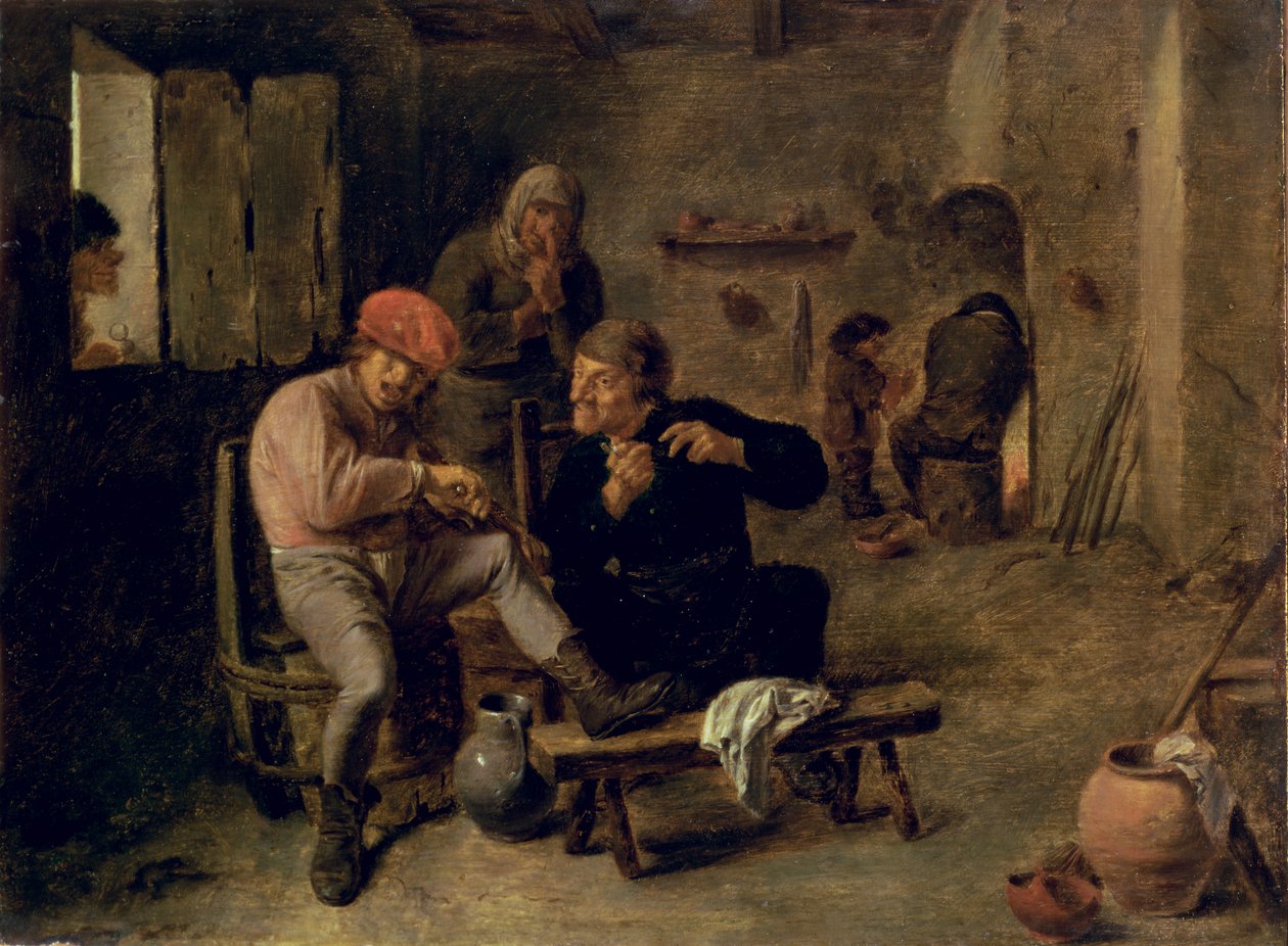 Tavern Scene, eller The Village Fiddler, 1634-8 (panel) av Adriaen Brouwer