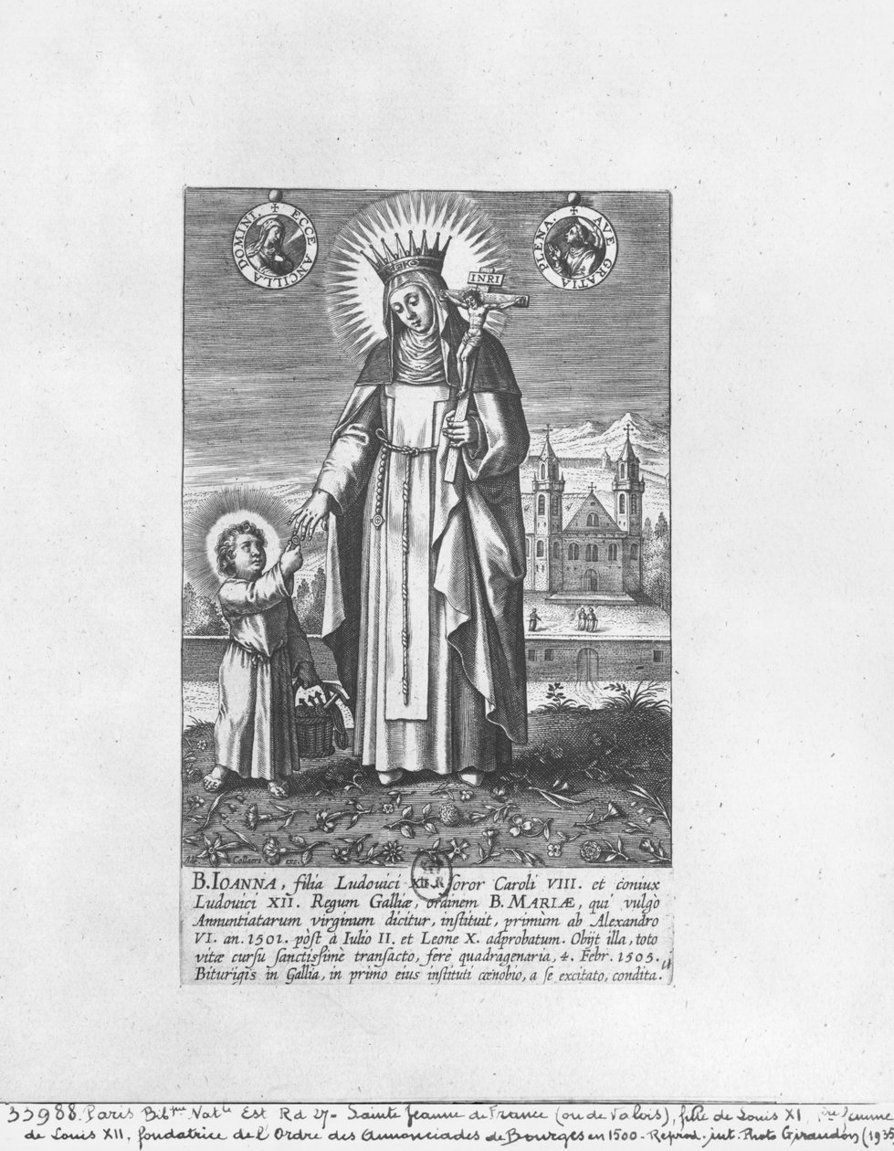 Saint Jeanne av Frankrike og Valois (1464-1505) av Adriaen Collaert