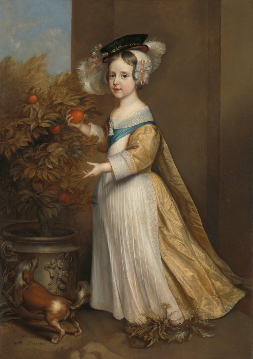 Portrett av William III, prins av Orange, i en alder av fire av Adriaen Hanneman