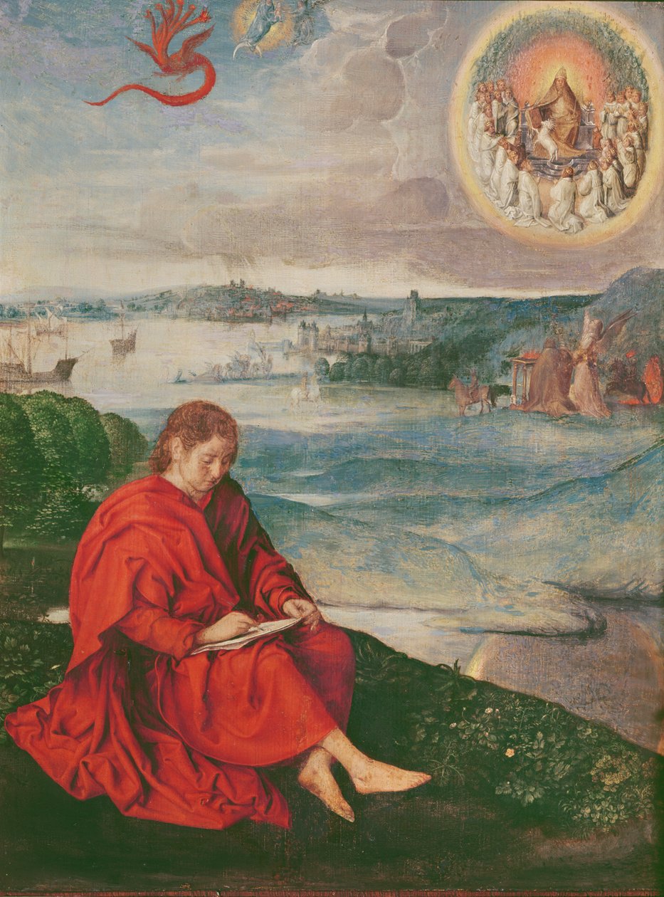 Sankt Johannes av Patmos av Adriaen Isenbrandt or Isenbrant