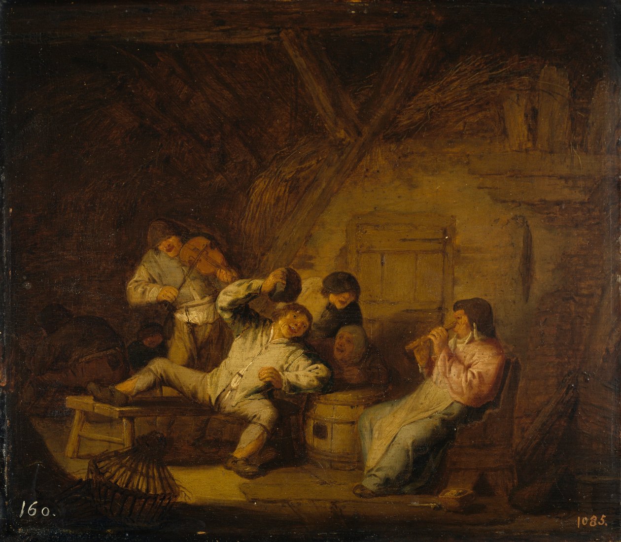 Countrykonsert med fløyte og fiolin av Adriaen Jansz. van Ostade