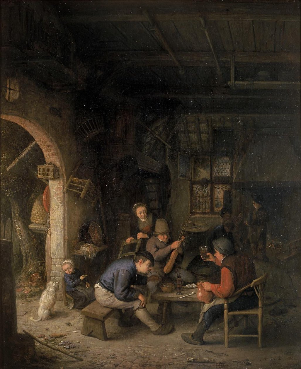 Bønder på vertshuset av Adriaen Jansz. van Ostade
