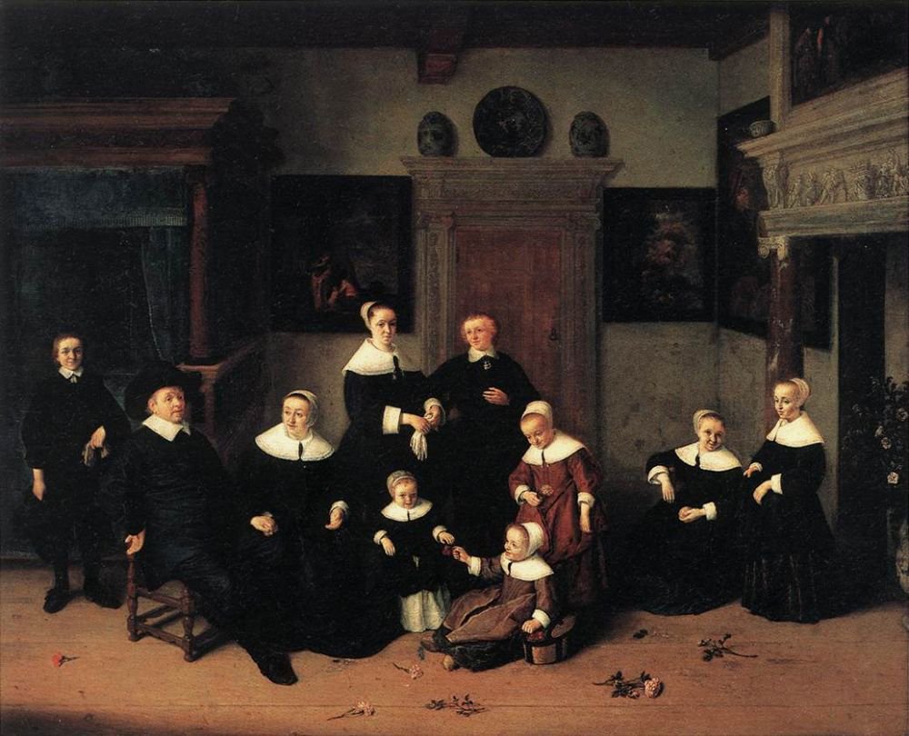 Familie portrett av Adriaen Jansz. van Ostade