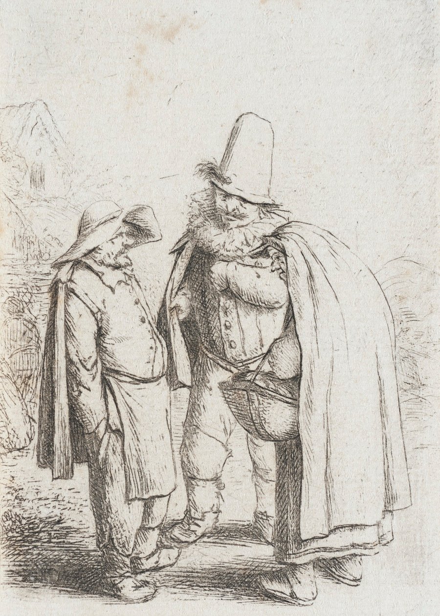 Tre groteske figurer av Adriaen Jansz. van Ostade