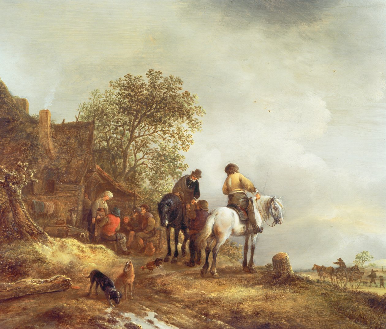 Landskap med ryttere av Adriaen Jansz. van Ostade