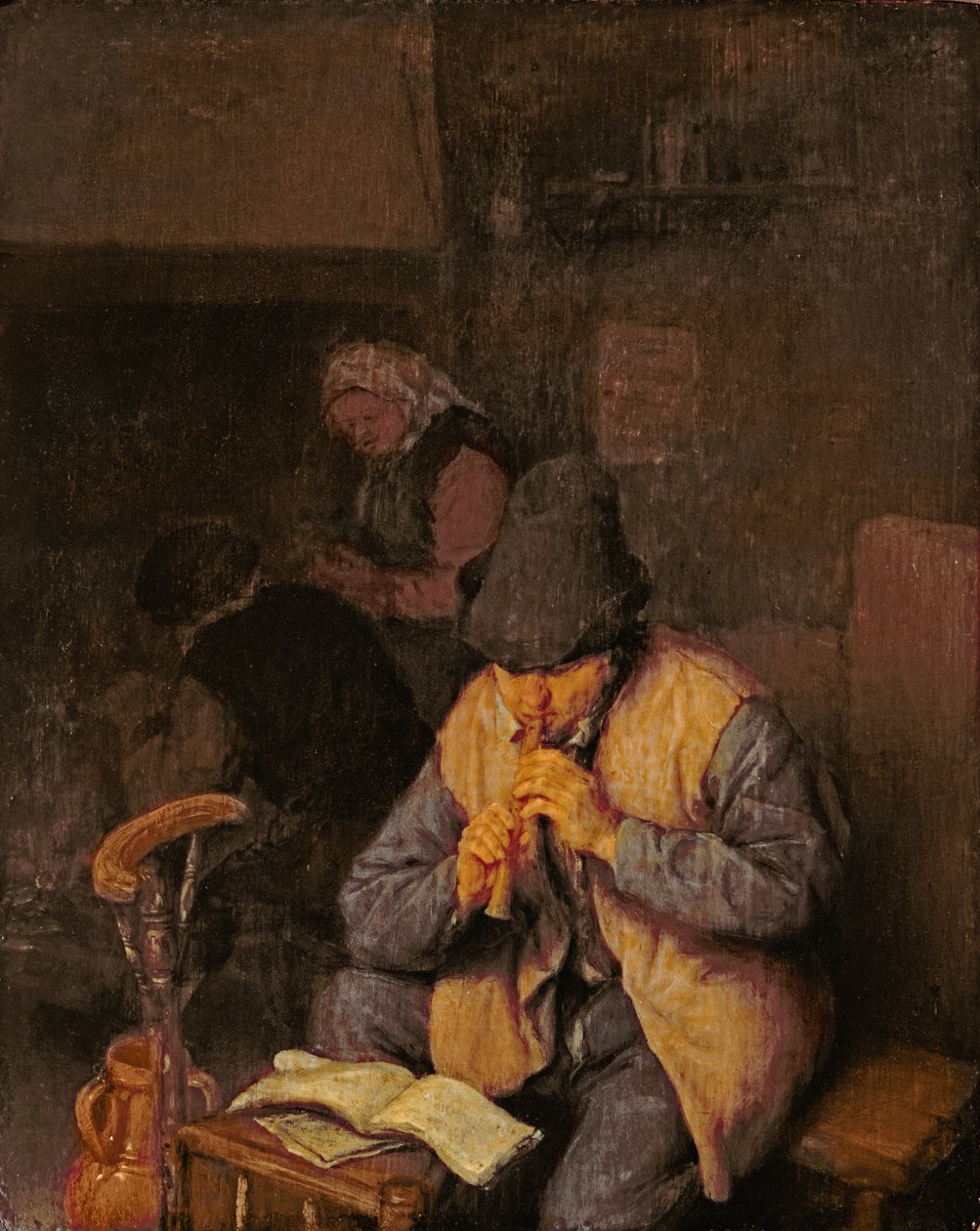 Fløytespilleren, 1600-tallet av Adriaen Jansz. van Ostade