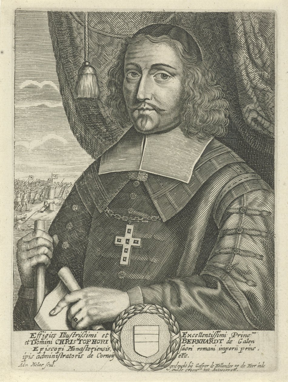Portrett av Christoph Bernhardt von Galen, biskop av Munster av Adriaen Millaert