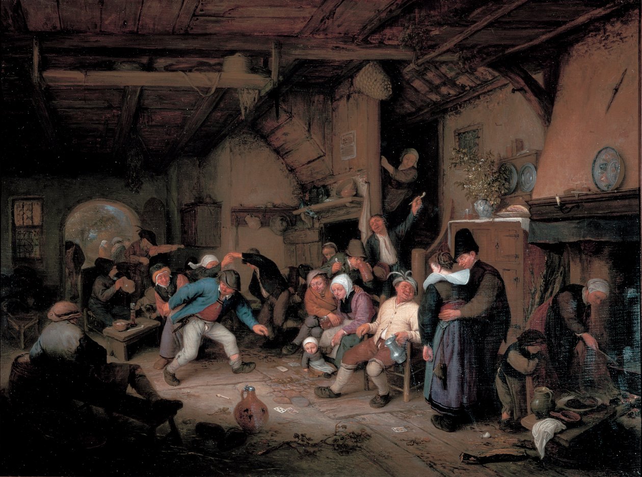 Bønder danser på en taverna av Adriaen Jansz. van Ostade