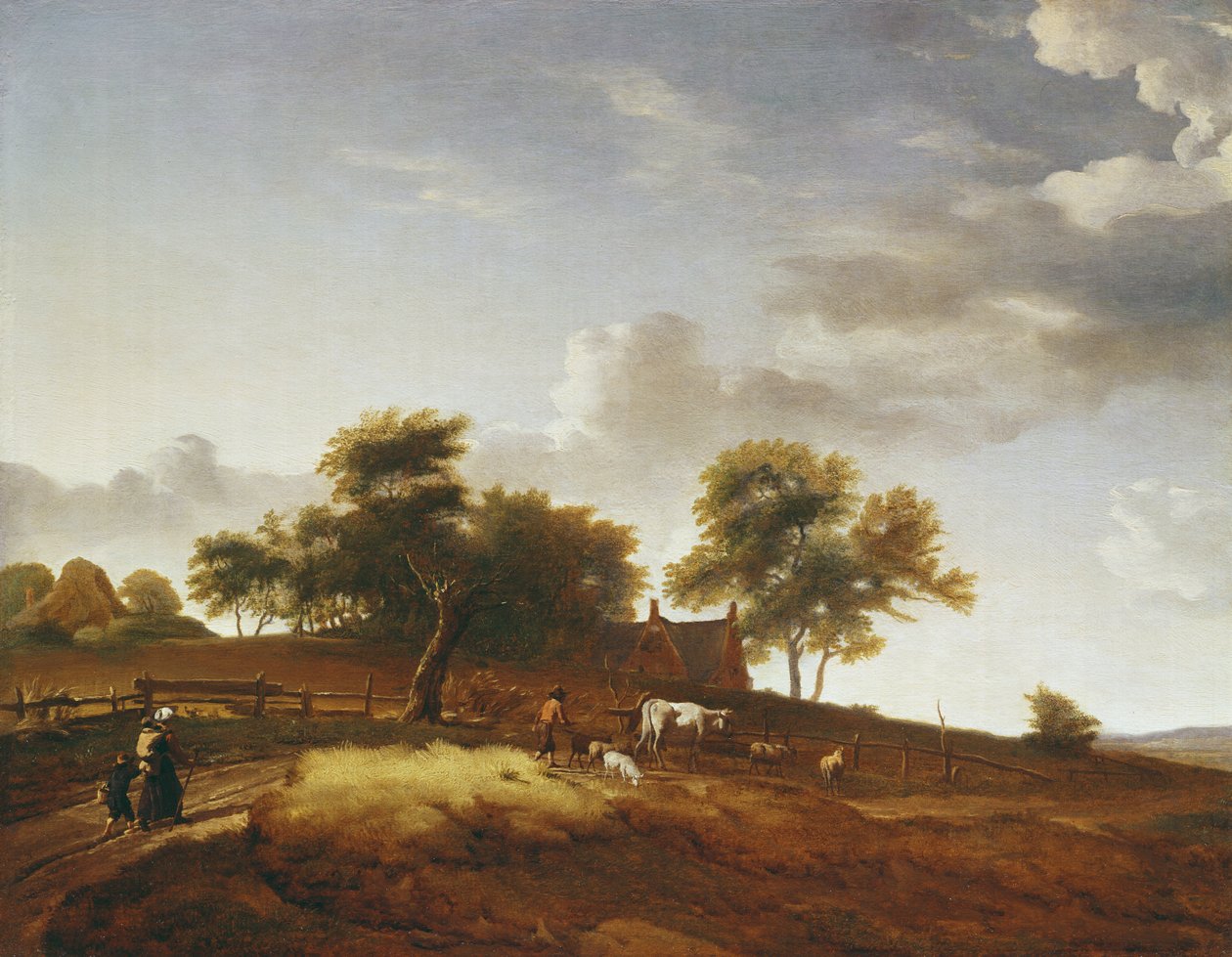 Et landskap av Adriaen van de Velde