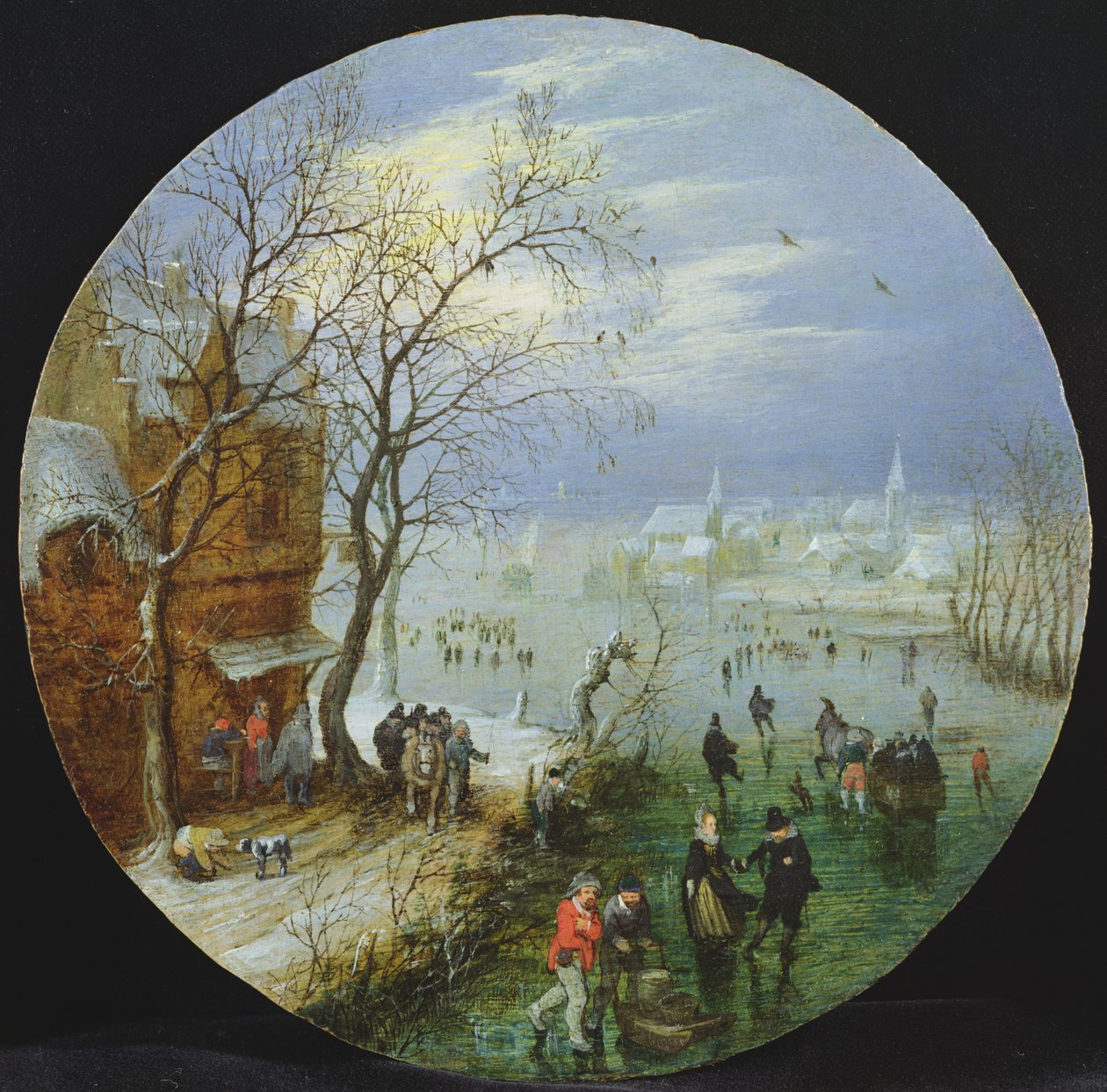 En vinterskøytescene av Adriaen van de Venne