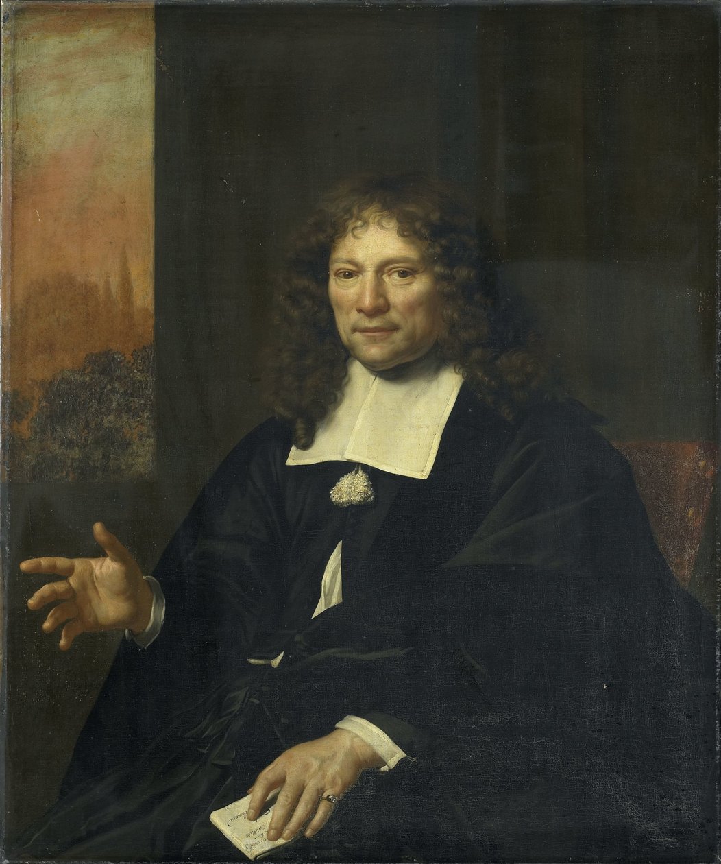 Daniel Nellius. Eldste av den remonstranske kirken og prøvetakingsoffiser i Alkmaar av Adriaen Backer