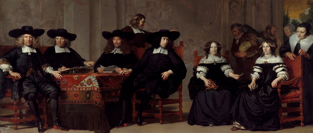 Guvernører og guvernanter ved Old Men#39;s and Women#39;s Hospital av Adriaen Backer
