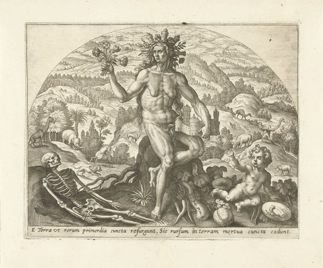 Jord The Four Elements (serietittel) av Adriaen Collaert