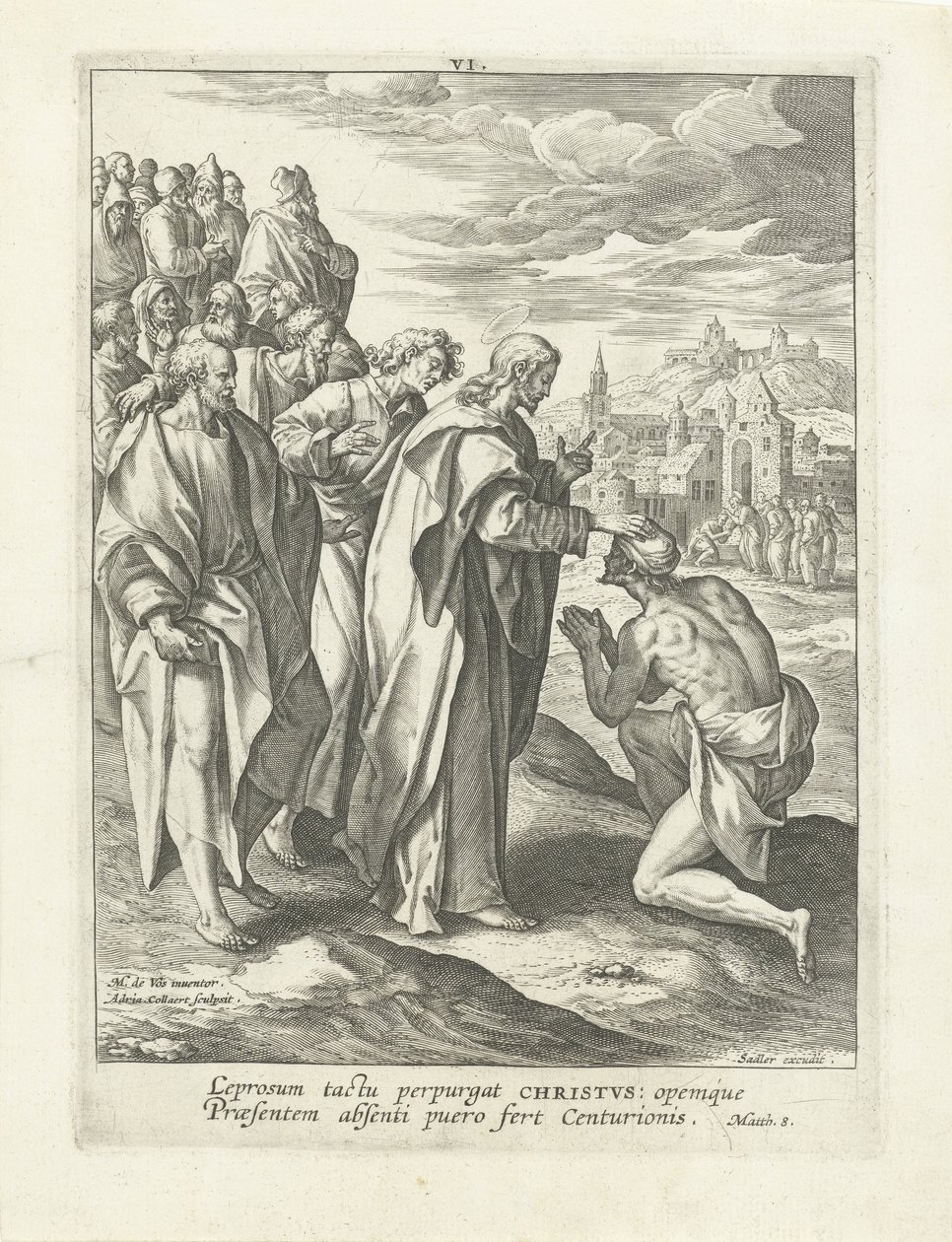 Helbred en spedalsk Life of Christ (serietittel) Vita I. Christi (serietittel) av Adriaen Collaert
