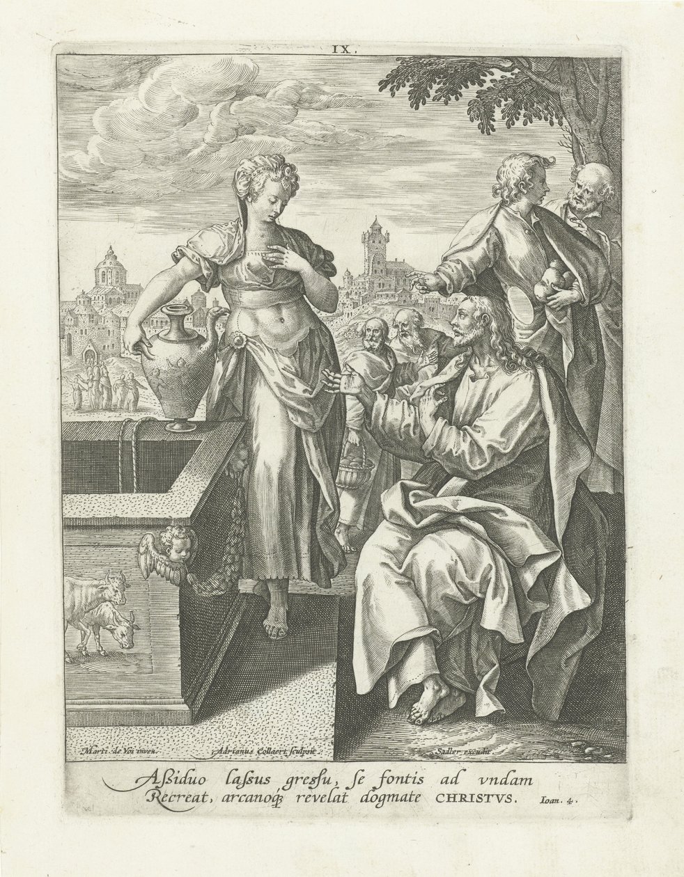 Samtale med den samaritanske kvinnen Life of Christ (serietittel) Vita I. Christi (serietittel) av Adriaen Collaert