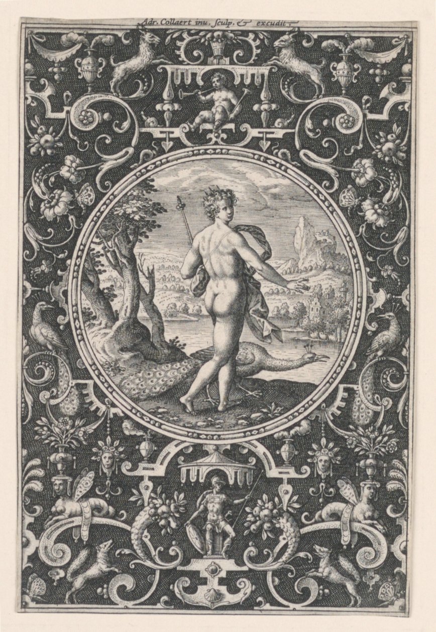 Juno, plate 1, fra dommen i Paris av Adriaen Collaert