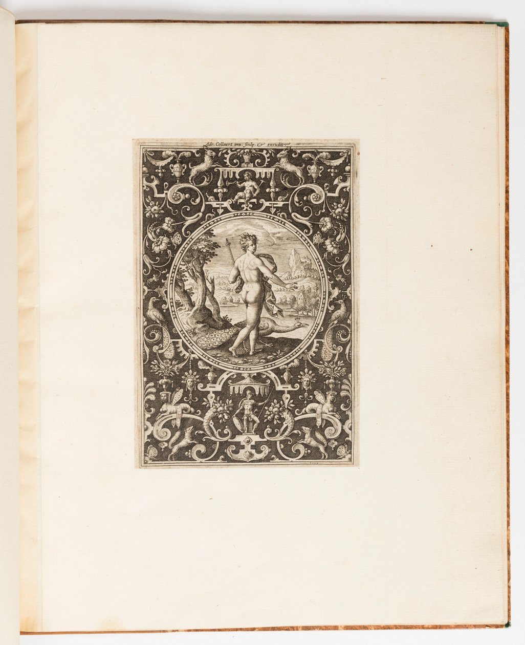 Juno, tallerken fra en suite med 6 dekorative design med Judgment of Paris av Adriaen Collaert