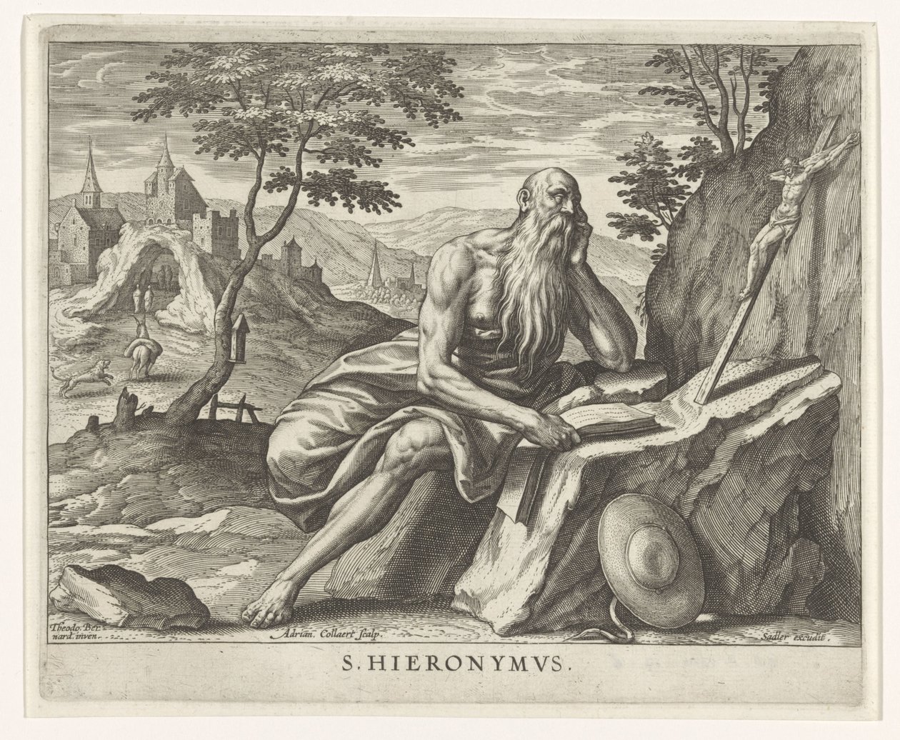 Kirkefar Jerome De fire kirkefedre (serietittel) av Adriaen Collaert