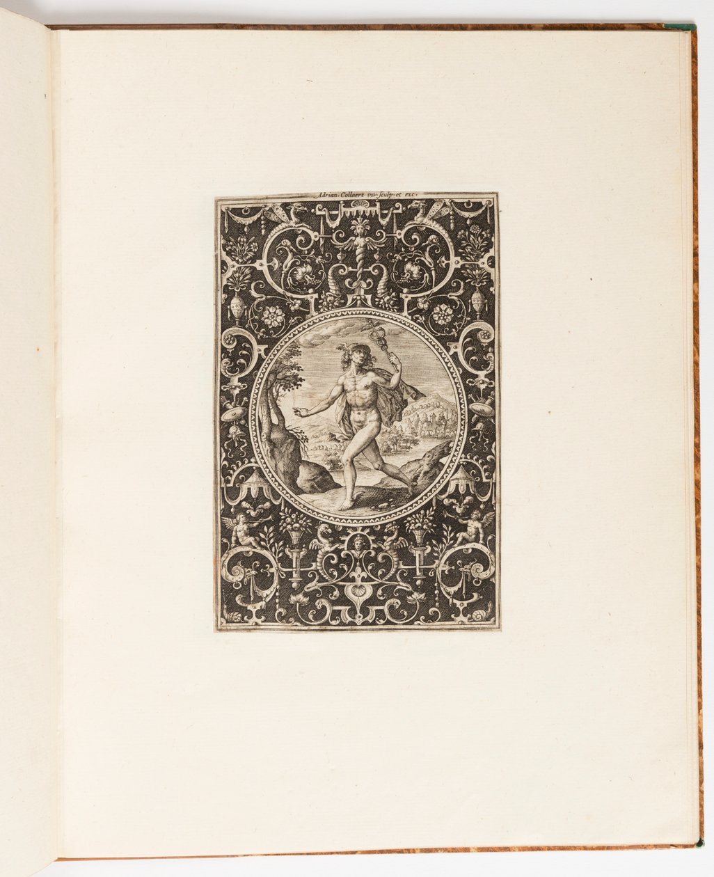 Mercury, plate from a suite of 6 ornamental designs with the Judgement of Paris   1242956   no       norwegian Successfully Translated  Original: Barges on the River Thames near Battersea Bridge, London, c1951. Translat: Barges on the River Thames near Bat av Adriaen Collaert