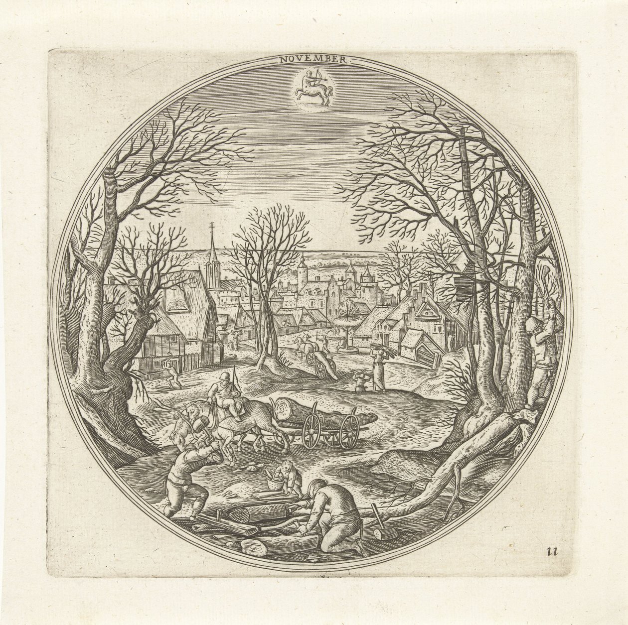 November The Twelve Months (serietittel) av Adriaen Collaert