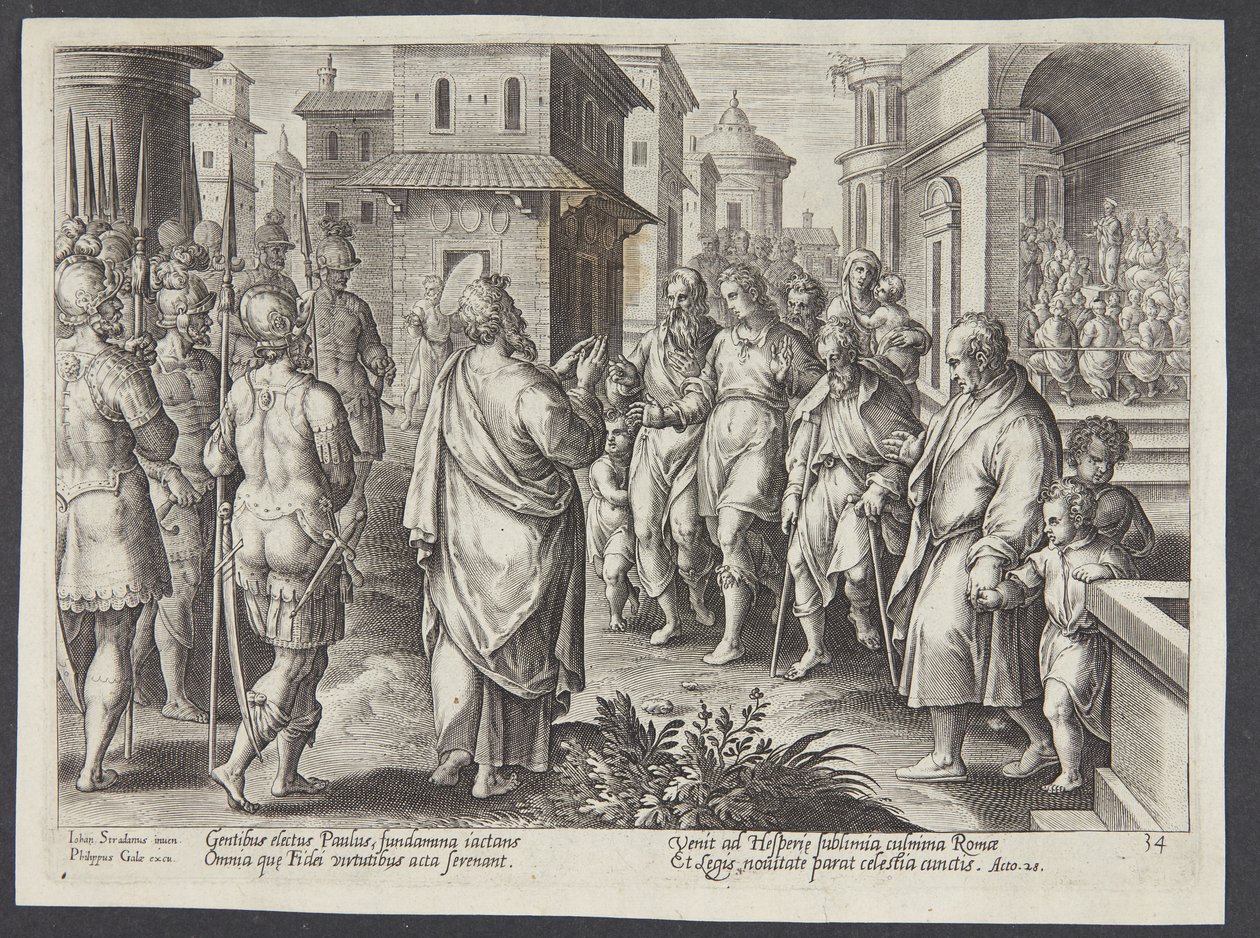St. Paulus forkynner i Roma av Adriaen Collaert