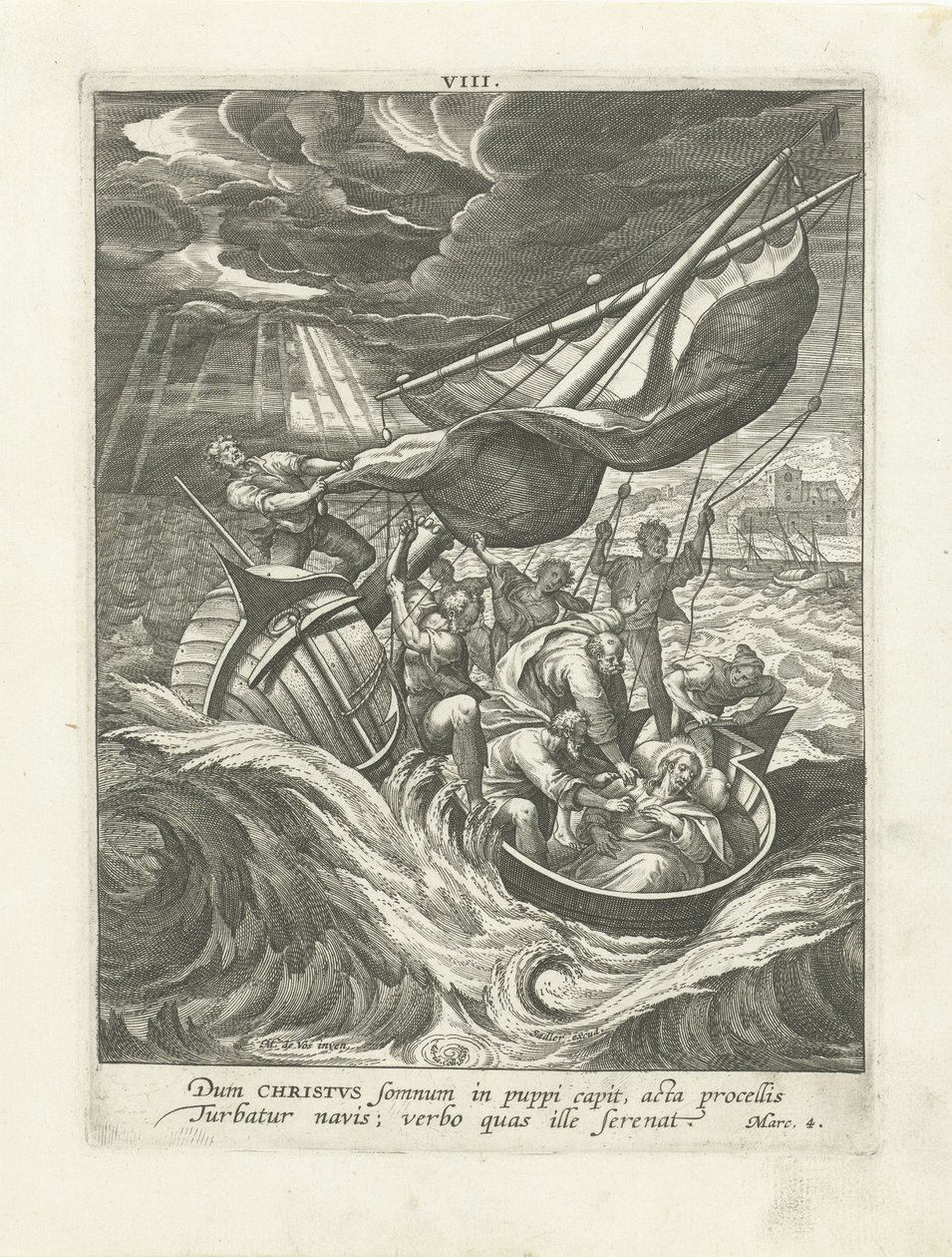 Storm på Galileasjøen Life of Christ (serietittel) Vita I. Christi (serietittel) av Adriaen Collaert