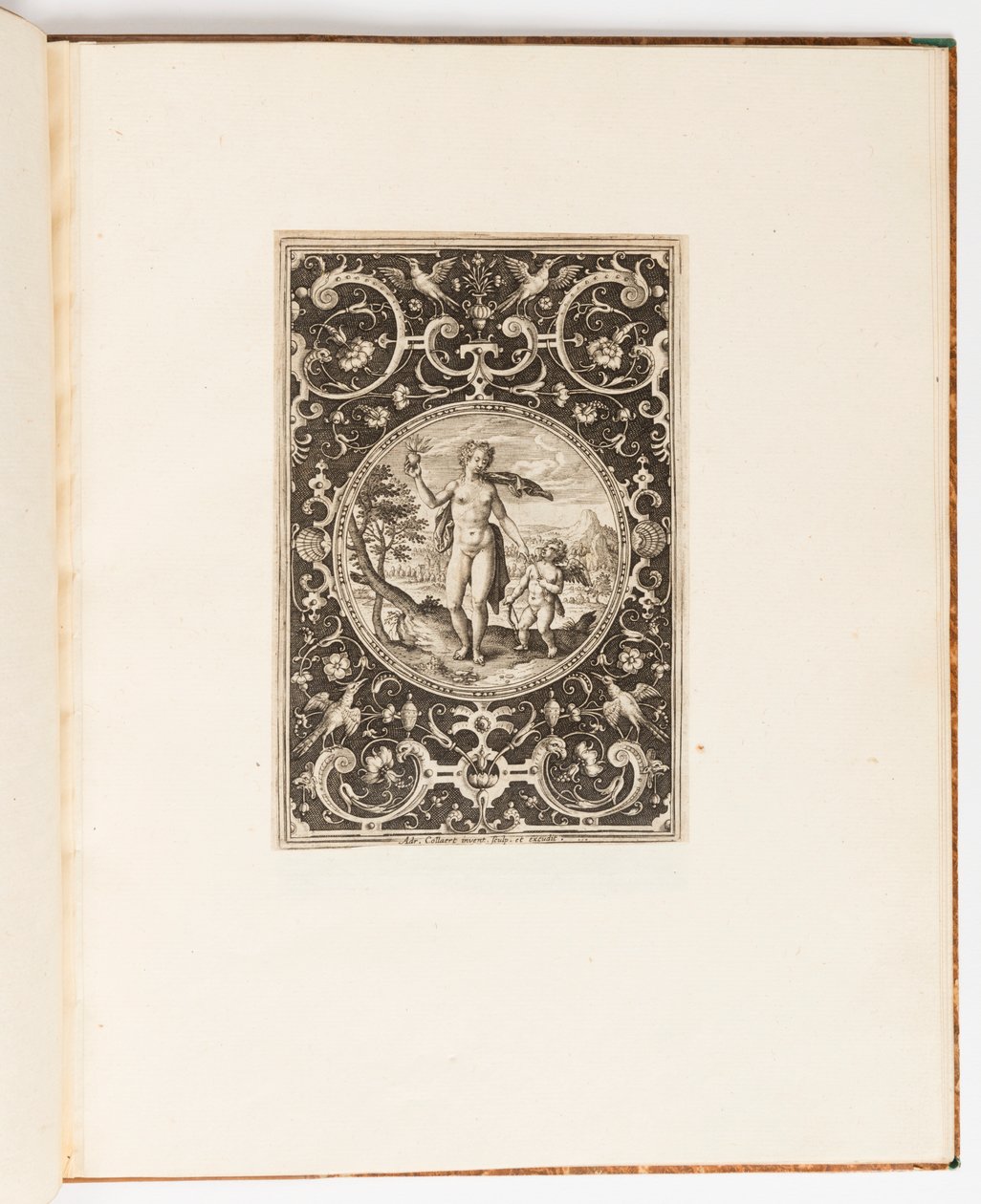 Venus, tallerken fra en suite med 6 dekorative design med Judgment of Paris av Adriaen Collaert