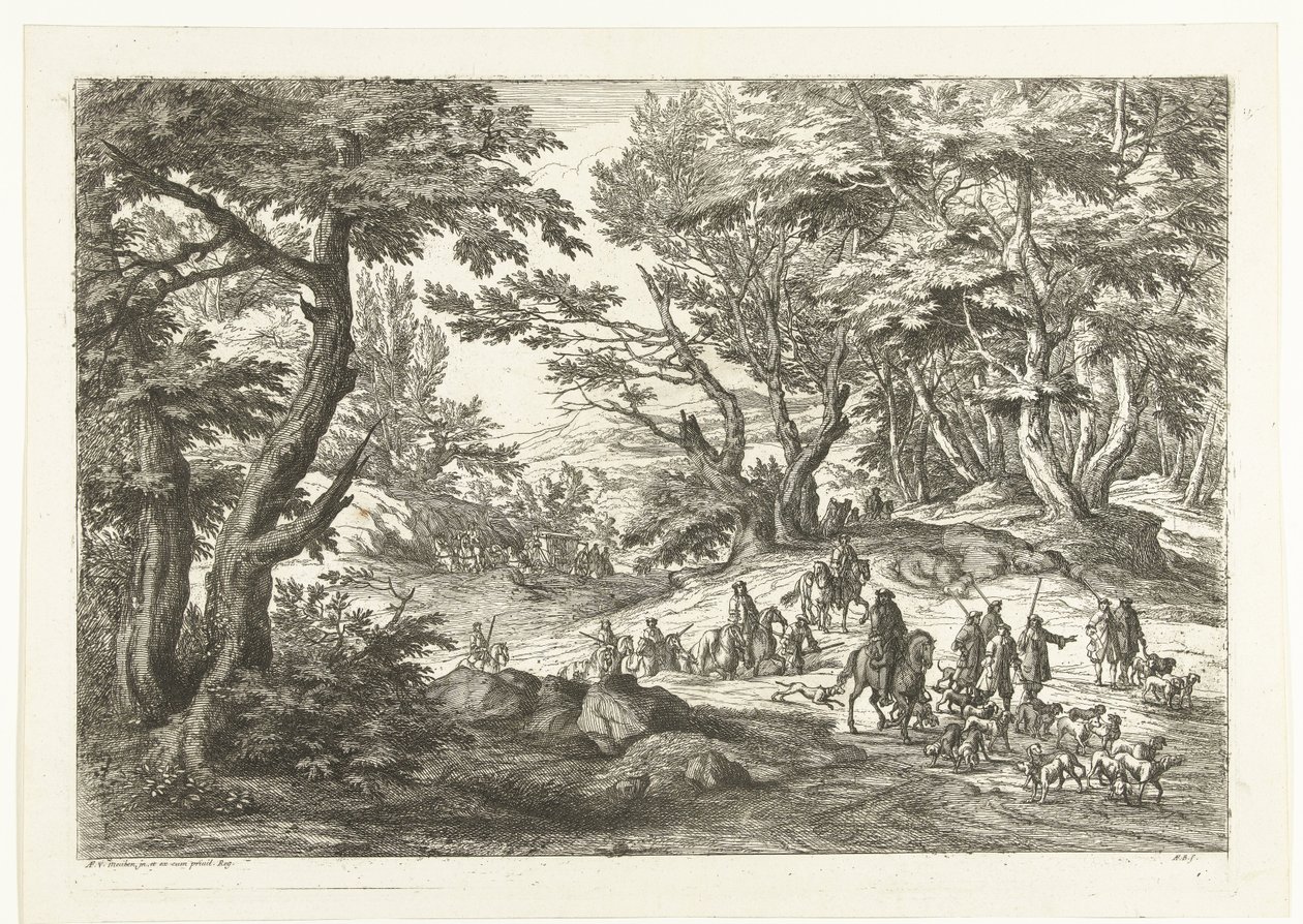 Landskap med jaktlag Landskap med jegere (serietittel) av Adriaen Frans Boudewyns