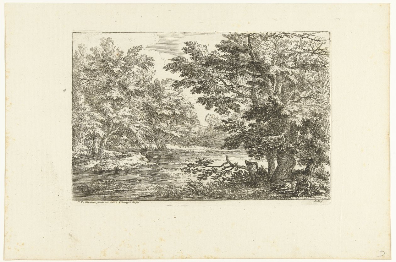 Landskap med en innsjø av Adriaen Frans Boudewyns