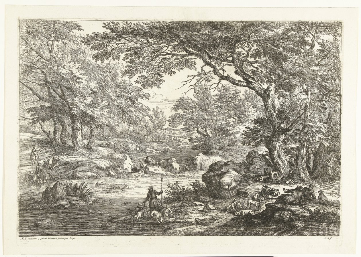Landskap med hvilende jegere Landskap med jegere (serietittel) av Adriaen Frans Boudewyns