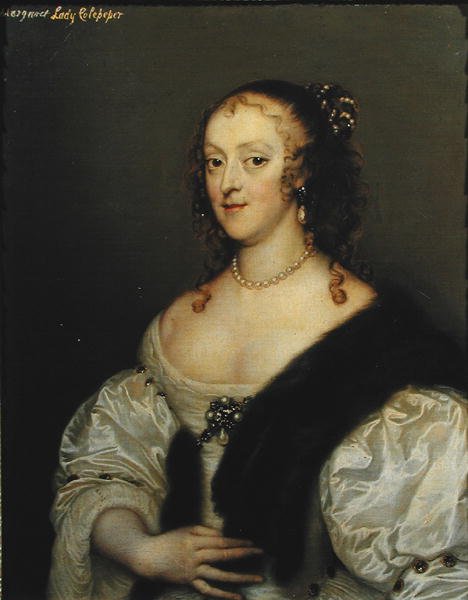 Margaret (1635-1710) kone til 2nd Lord Colepeper (olje på lerret) av Adriaen Hanneman