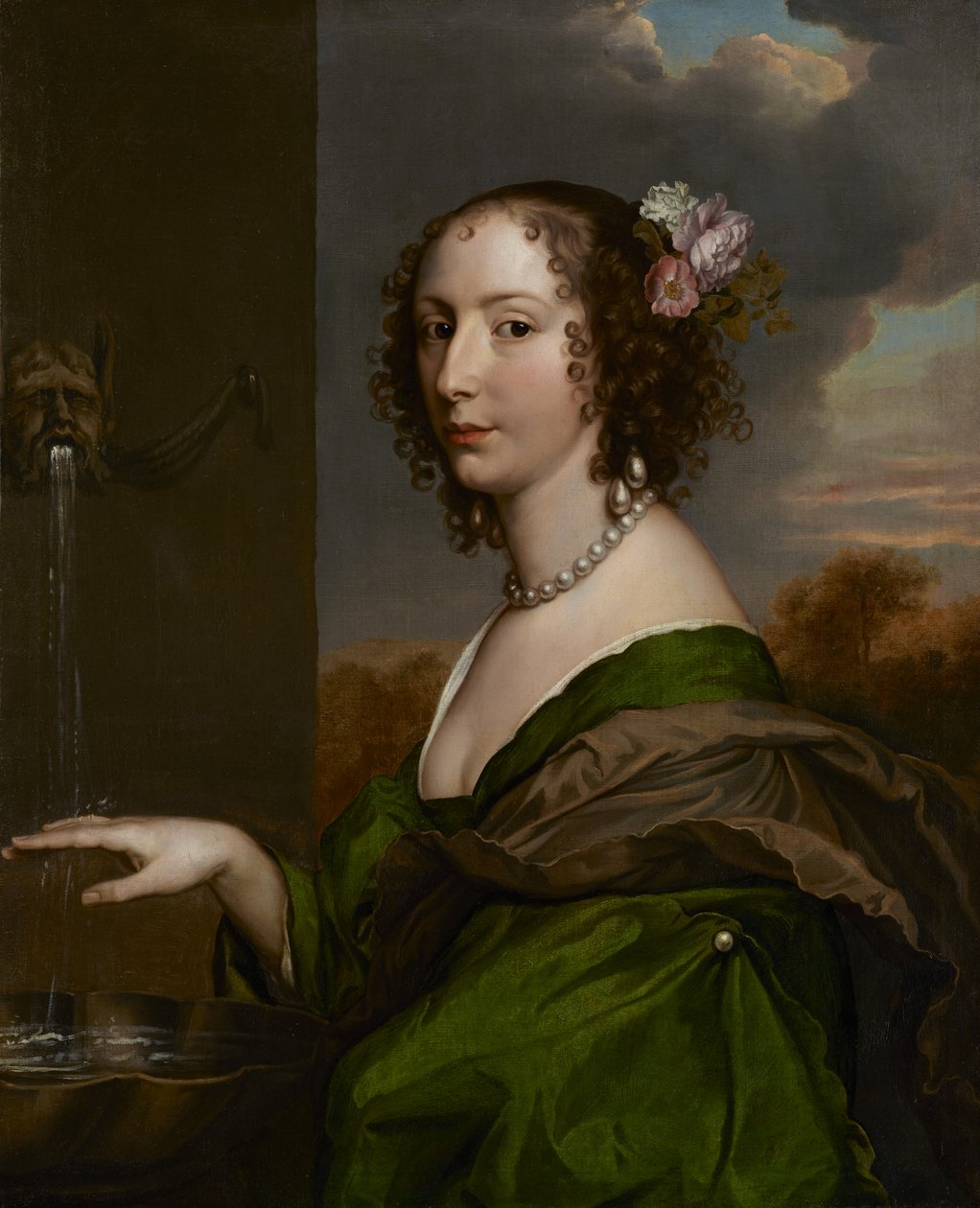 Portrett av Lucy Hay (née Percy) grevinne av Carlisle, ca. 1660-65 (olje på lerret) av Adriaen Hanneman