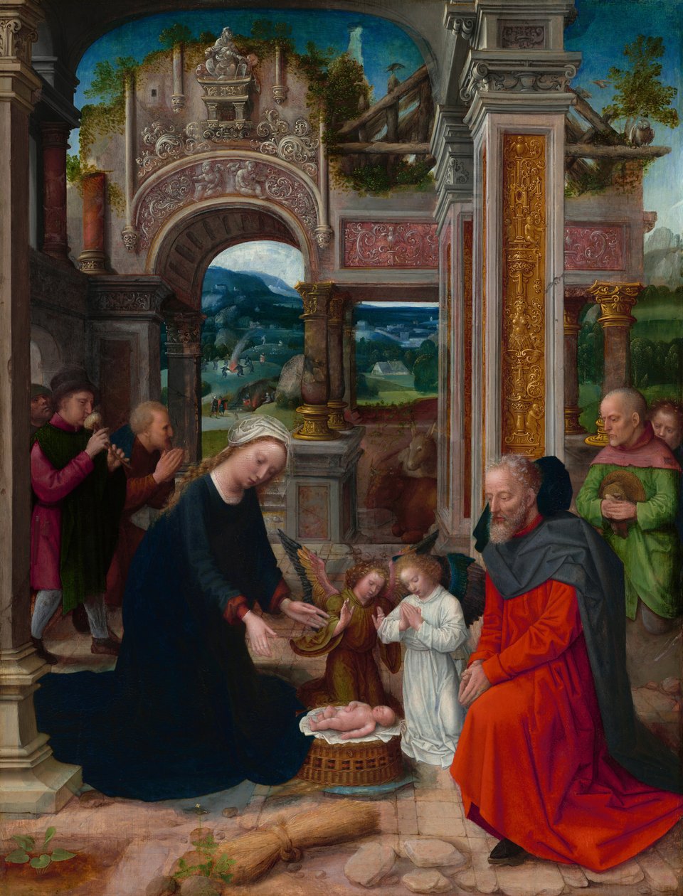 Hyrdenes tilbedelse, sannsynligvis 15201540. av Adriaen Isenbrandt