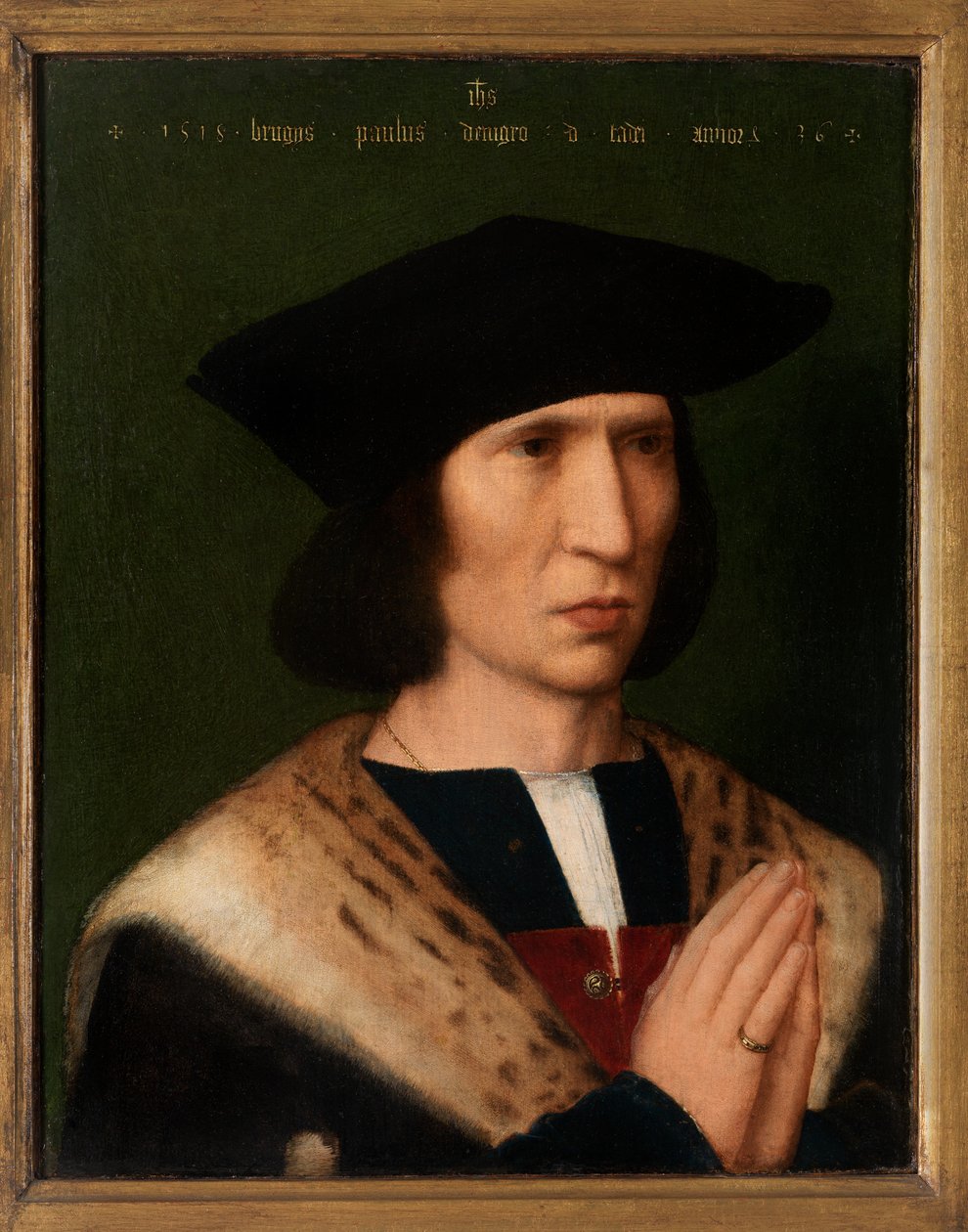 Portrett av Paulus de Nigro av Adriaen Isenbrandt or Isenbrant