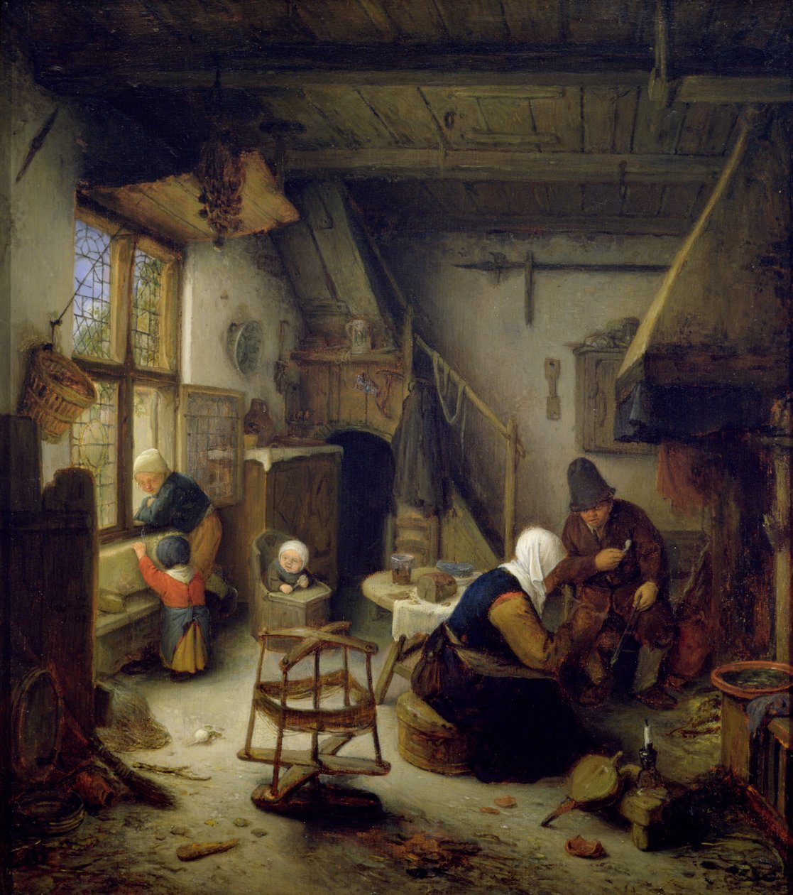 En bondefamilie hjemme, 1661 av Adriaen Jansz. van Ostade
