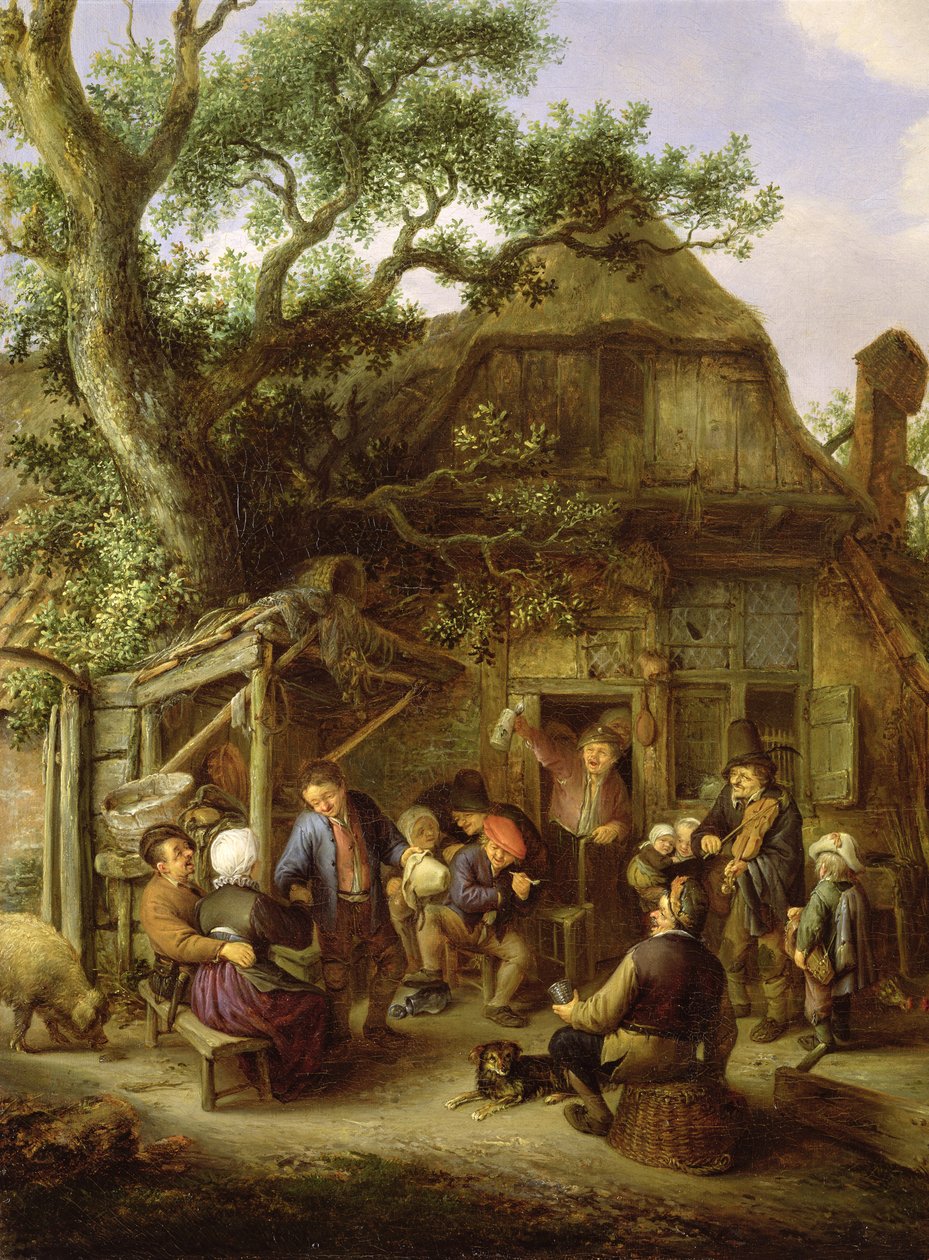 Happy Peasants, 1648 (Detalj) (se 242086) av Adriaen Jansz. van Ostade
