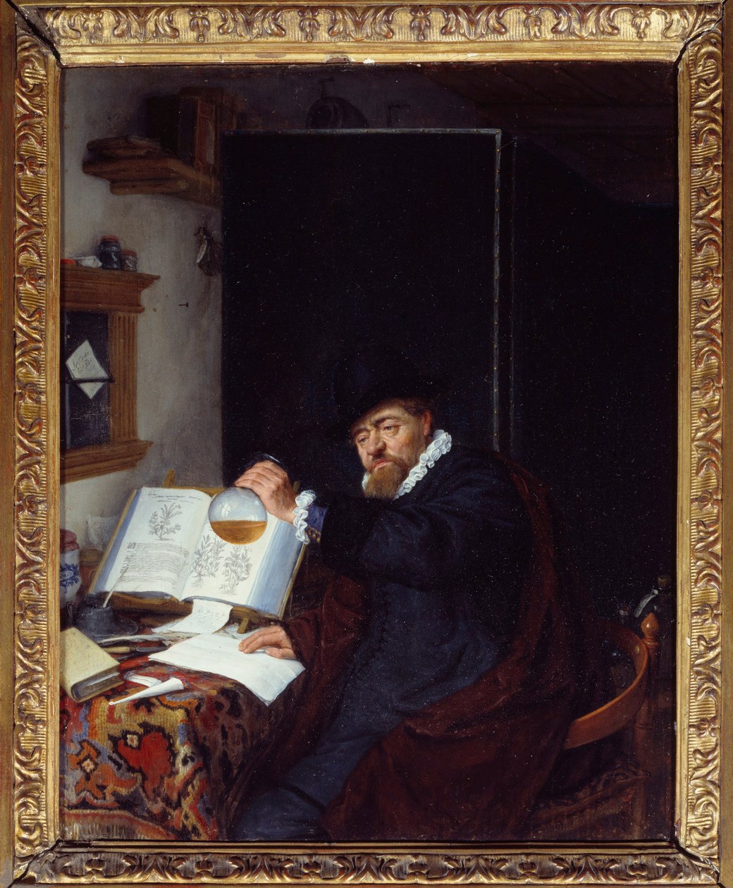 Medisin: "" Analysen av urin"" Maleri av Adriaen van Ostade (1610-1685) 1666 Søn. 0,28x0,22 m Paris, Musee du PetiPalais av Adriaen Jansz. van Ostade