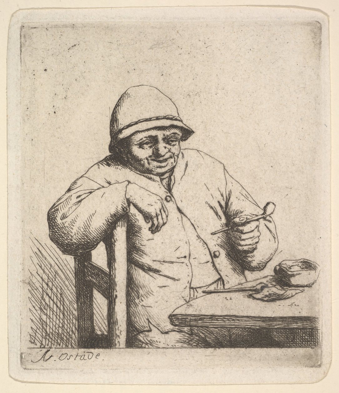 Bonde med rør, 1640-80. av Adriaen Jansz. van Ostade