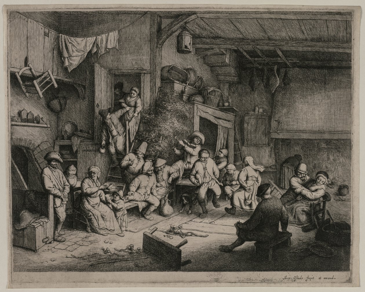 Dansen i vertshuset, 1652. av Adriaen Jansz. van Ostade