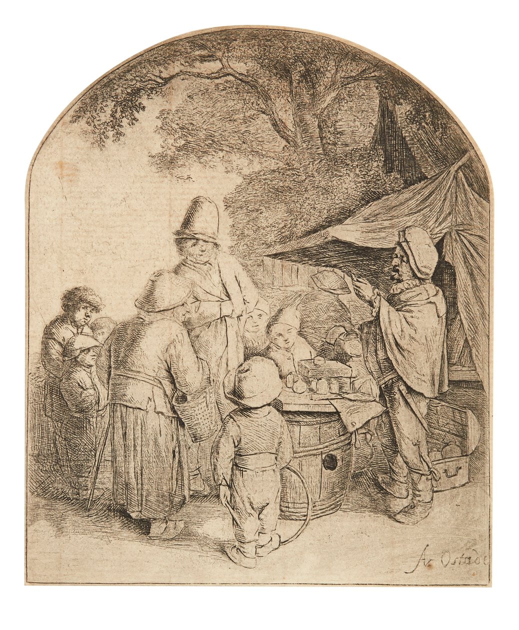 Kvaksalveren (etsing) av Adriaen Jansz. van Ostade