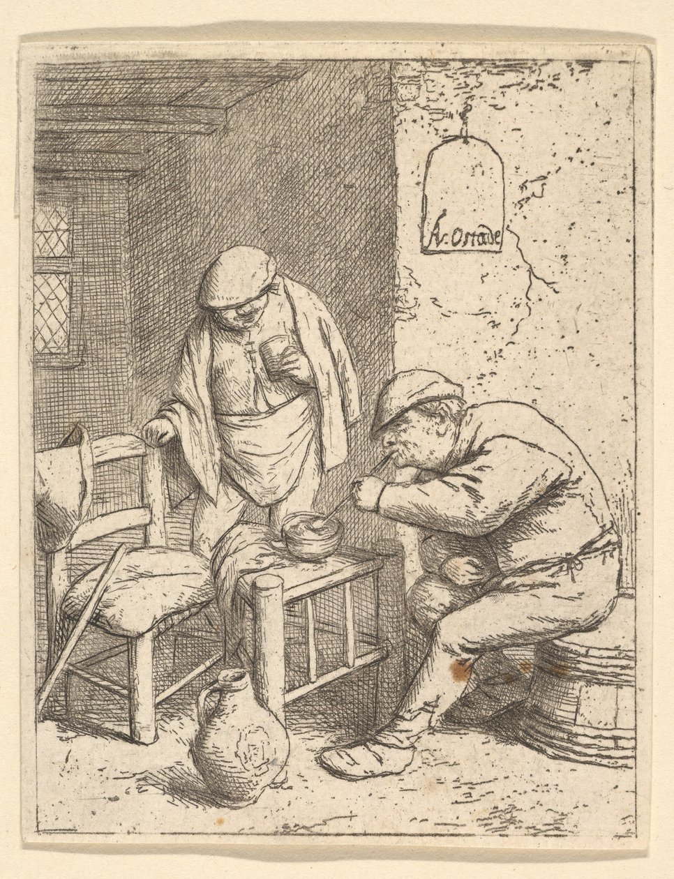 Røykeren og drikkeren, 1682. av Adriaen Jansz. van Ostade