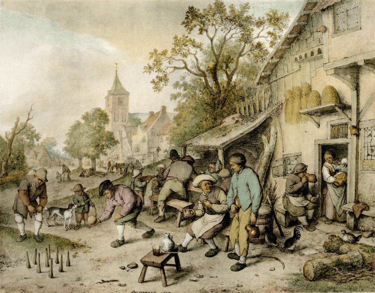 Bowlerne av Adriaen Jansz. van Ostade