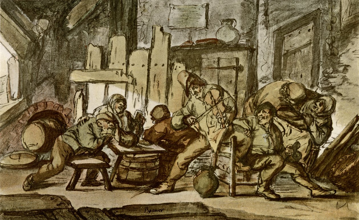 Bondemusikeren i en landsbykro av Adriaen Jansz. van Ostade