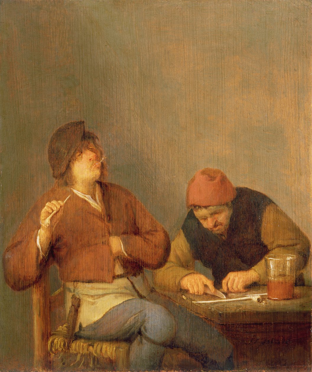 To røykere i et interiør, 1643 av Adriaen Jansz. van Ostade