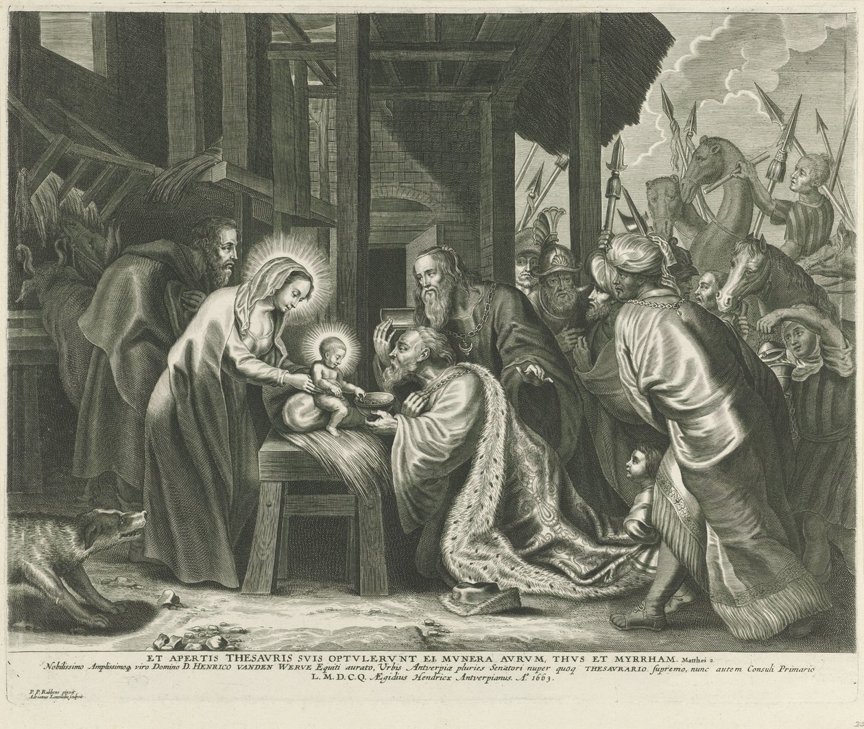 Tilbedelse av kongene av Adriaen Lommelin