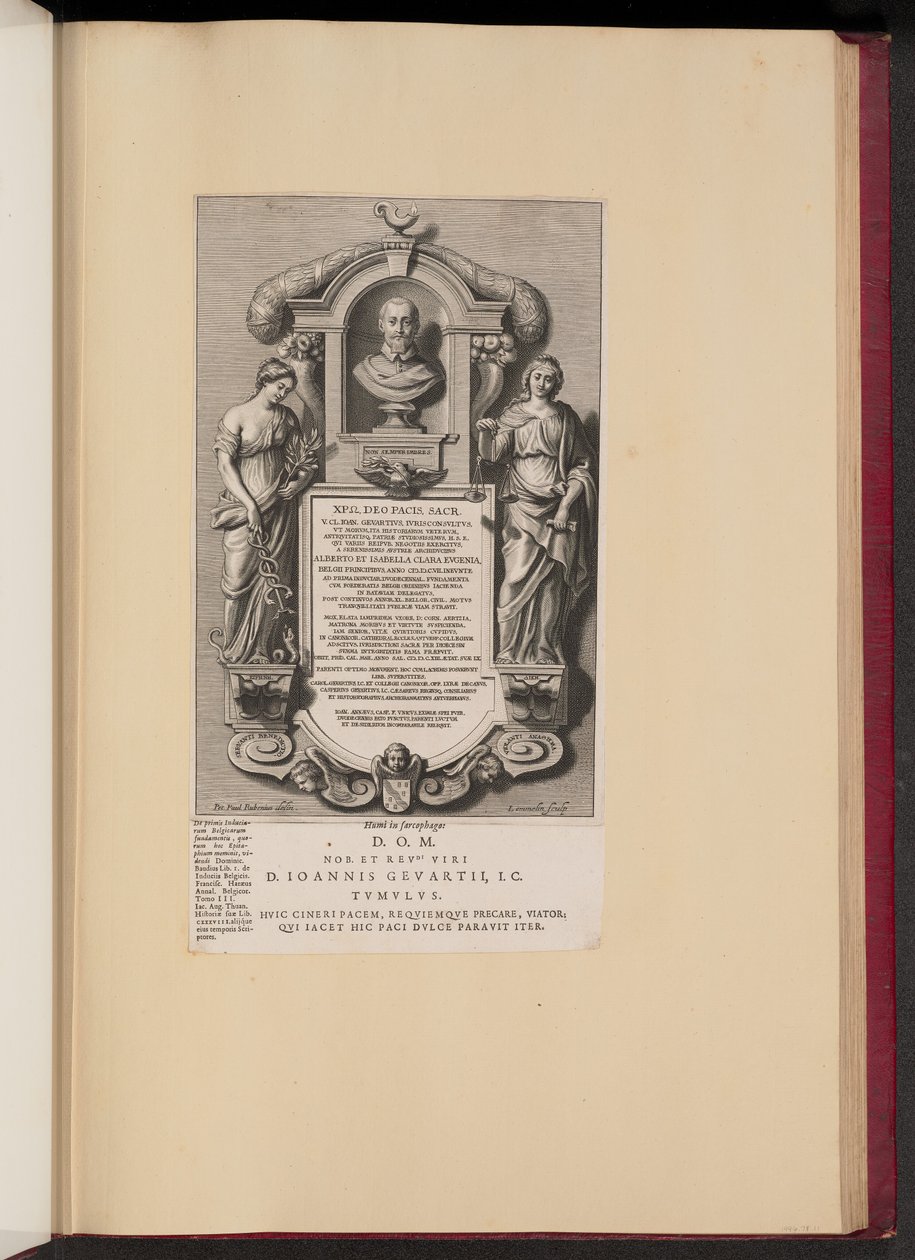 Epitafium av Claude Jean Gevaert av Adriaen Lommelin after Sir Peter Paul Rubens